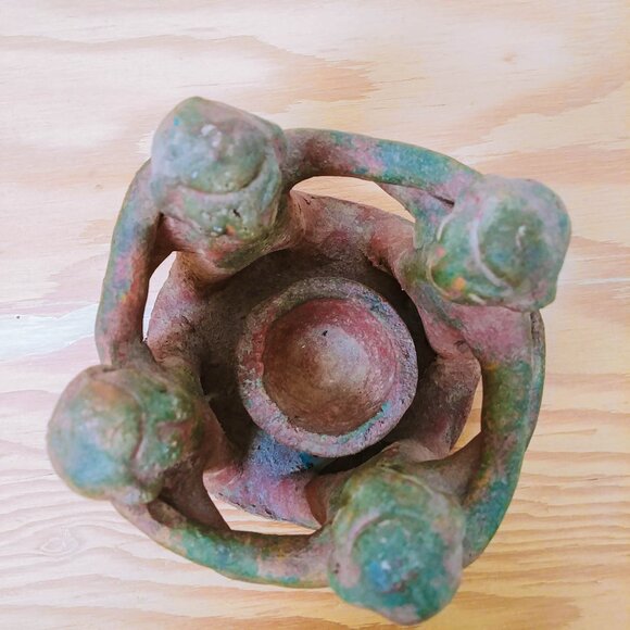 90s Vintage Circle Of Friends Candle Holder - Picture 3 of 5